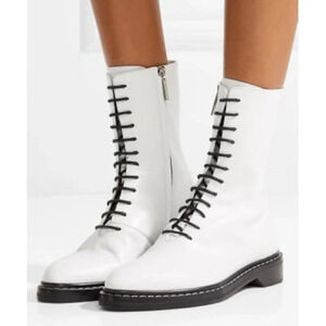 The Row Fara Combat Boot White Size 7.5